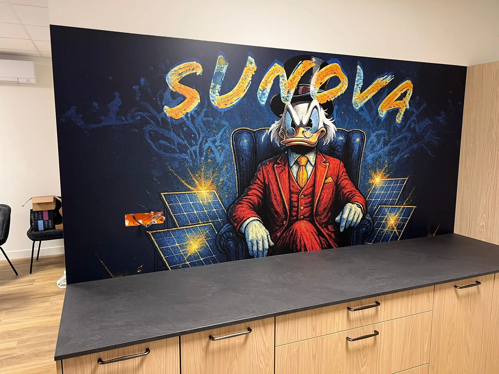 Habillage mural artistique Sunova en impression grand format – ID Graphic